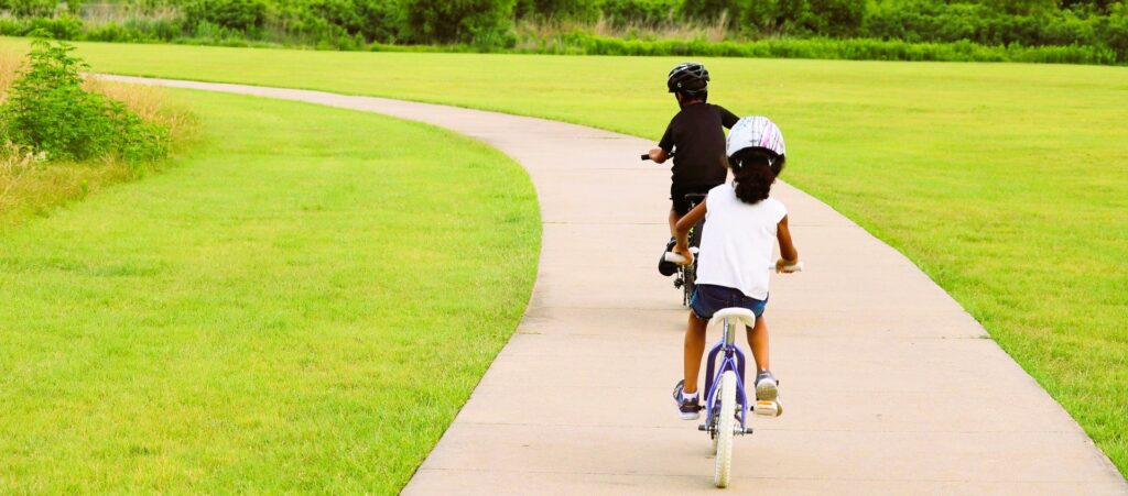 Children on bicycles